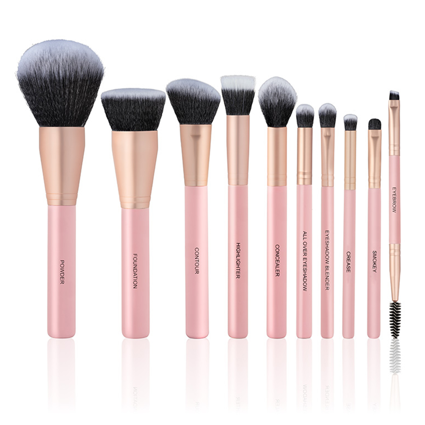 SET DE 10 BROCHAS PARA ROSTRO Y OJOS